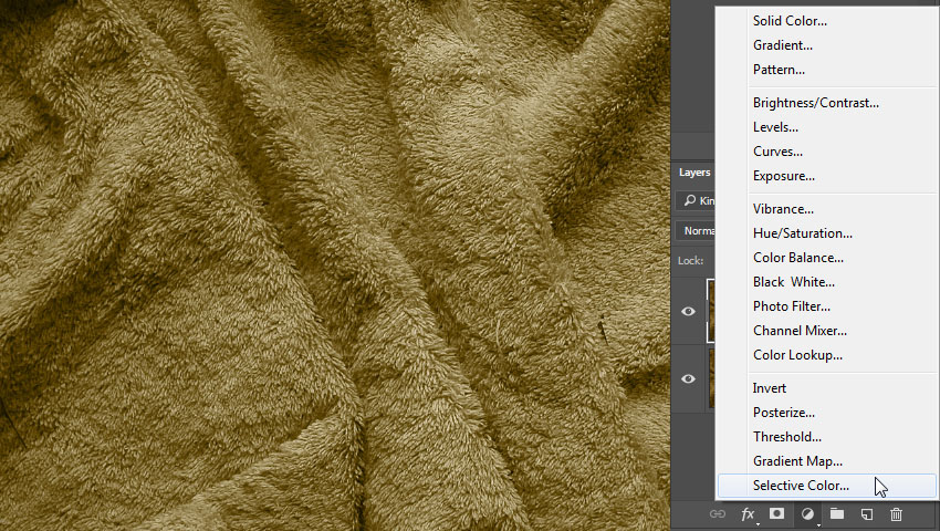 Регулировка Selective Color Layer