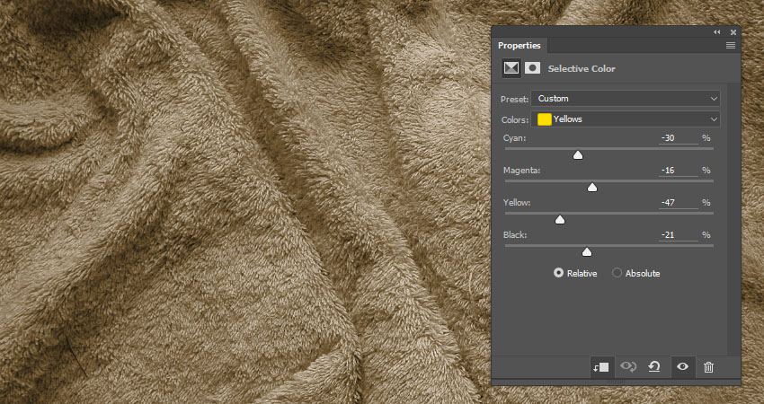 Selective Color - жёлтого