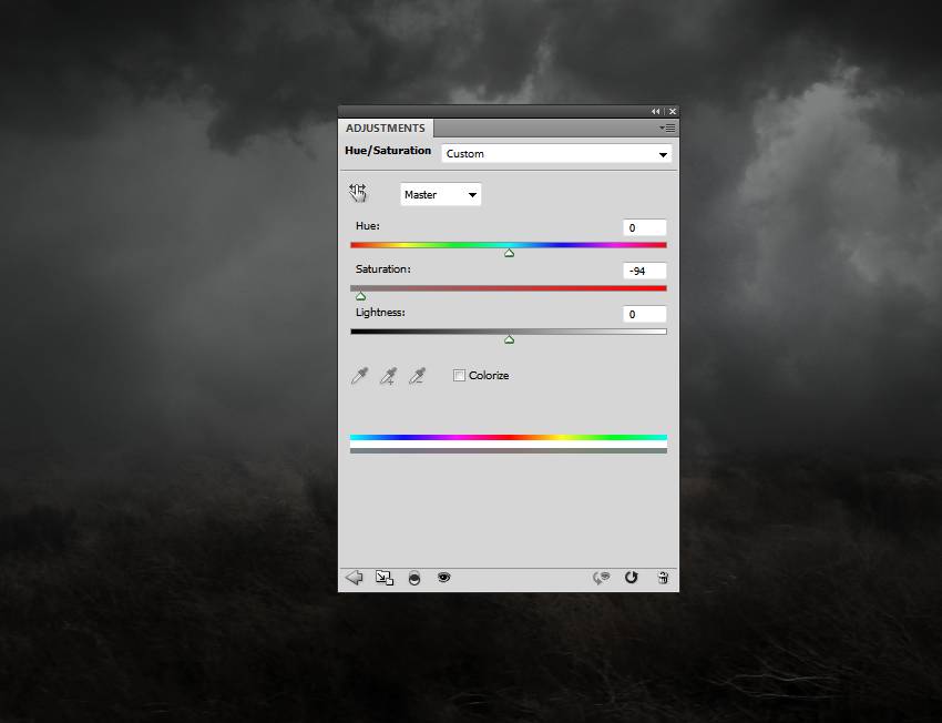 насыщенность цветового тона неба