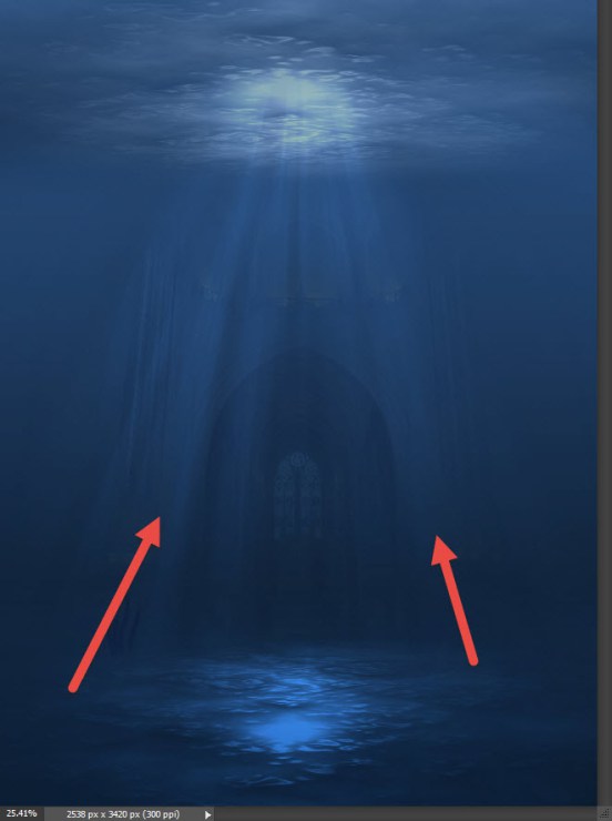 Создаем удивительную подводную сцену с драконом в Photoshop 6