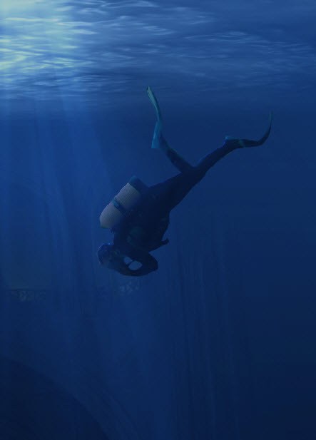 Создаем удивительную подводную сцену с драконом в Photoshop 19