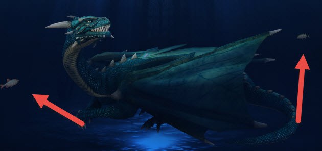 Создаем удивительную подводную сцену с драконом в Photoshop 20