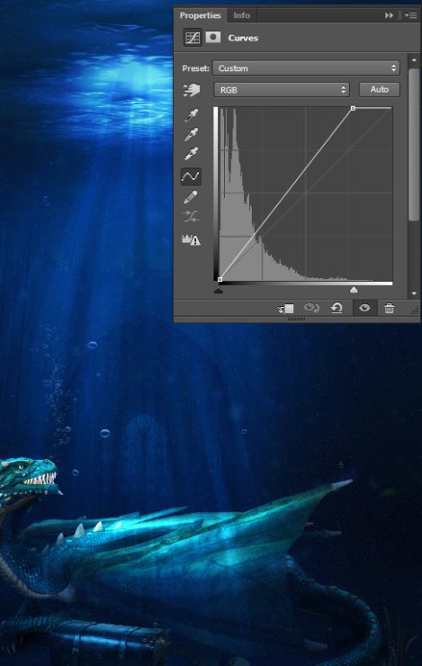 Создаем удивительную подводную сцену с драконом в Photoshop 44