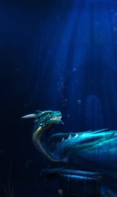 Создаем удивительную подводную сцену с драконом в Photoshop 45