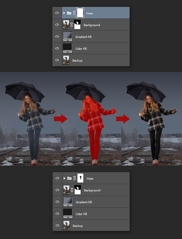 Падающий снег на фото