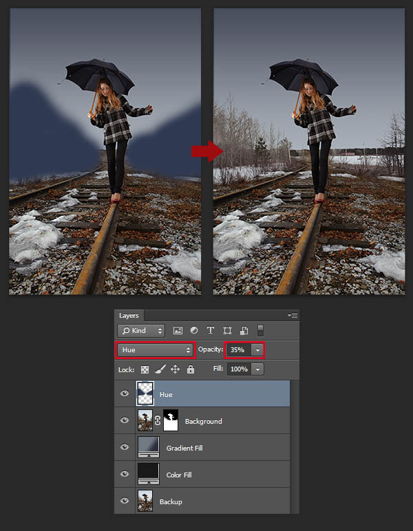 Падающий снег на фото
