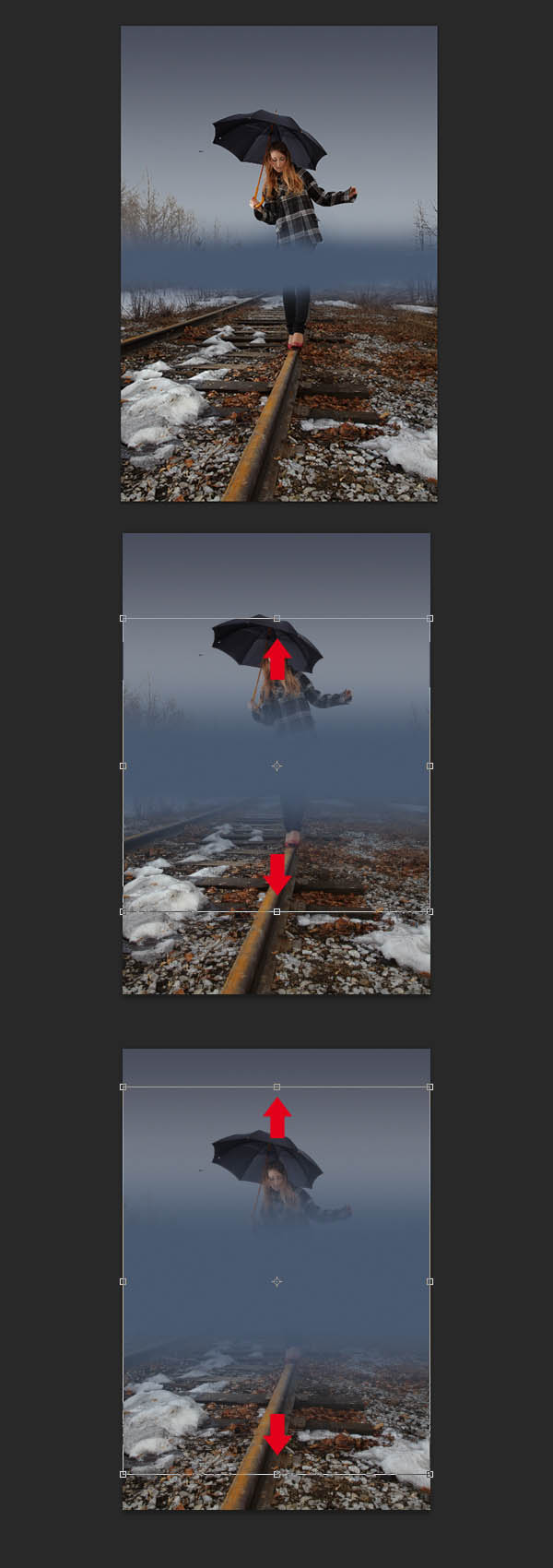 Падающий снег на фото