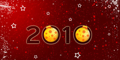 Новогодние обои 2010 в photoshop