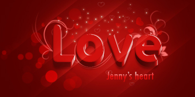 Красивая надпись LOVE